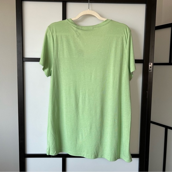 [XL] Vero Moda NWT Women’s Lime Green V-Neck Short Sleeve Tee - Picture 4 of 13